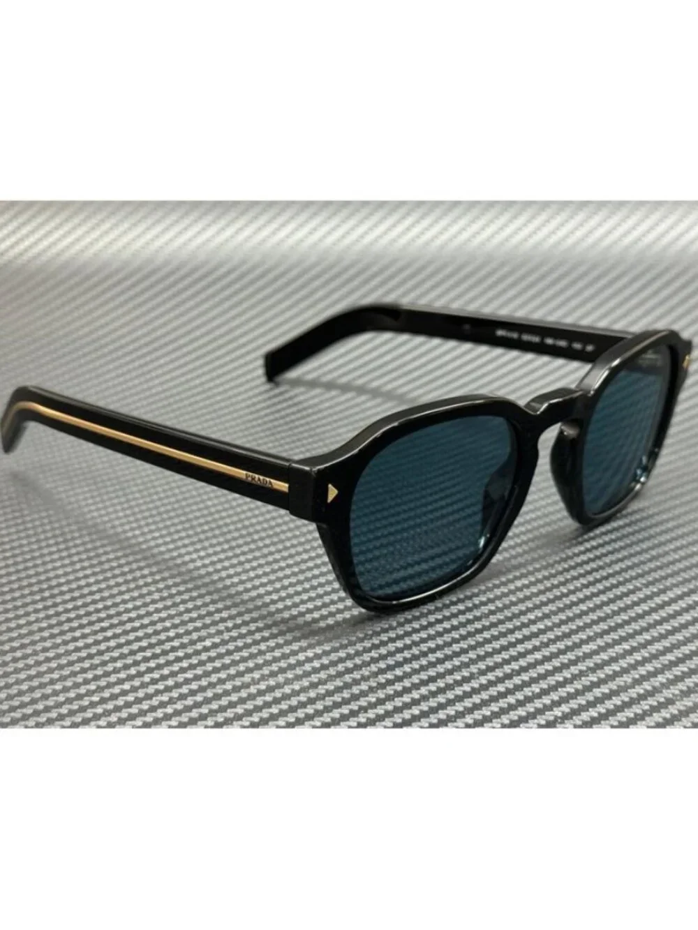 New PRADA Men Black Sunglasses 52-24-150
